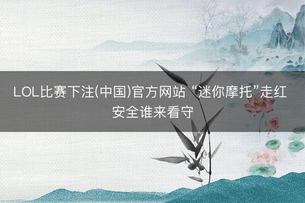 LOL比赛下注(中国)官方网站 “迷你摩托”走红 安全谁来看守